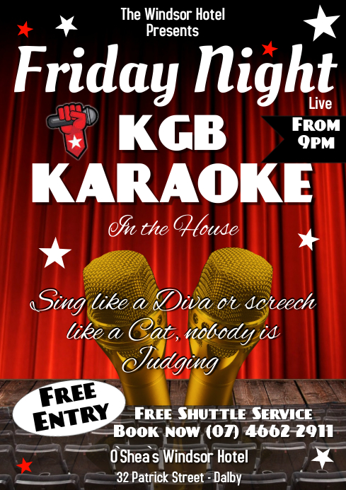 Karaoke Night A3 template