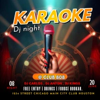 karaoke night Логотип template