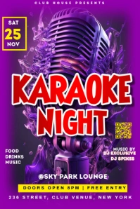 karaoke night Tumblr Graphic template