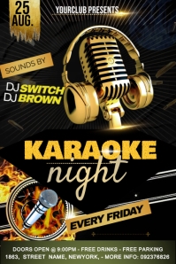 KARAOKE NIGHT Poster template