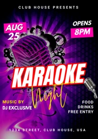 karaoke night A1 template
