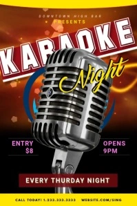 karaoke night Tumblr Graphic template