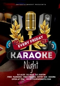 Karaoke Night A1 template