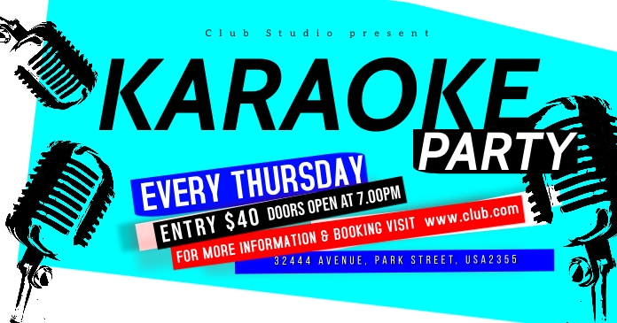 Karaoke Posters Templates Immagine condivisa di Facebook