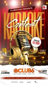 karaoke night Historia de Instagram template