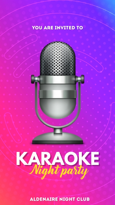 KARAOKE NIGHT História do Instagram template