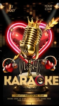 Karaoke Night Digital Display (9:16) template