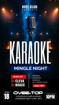 Karaoke night Instagram Story template