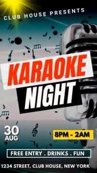 karaoke night Instagram Story template