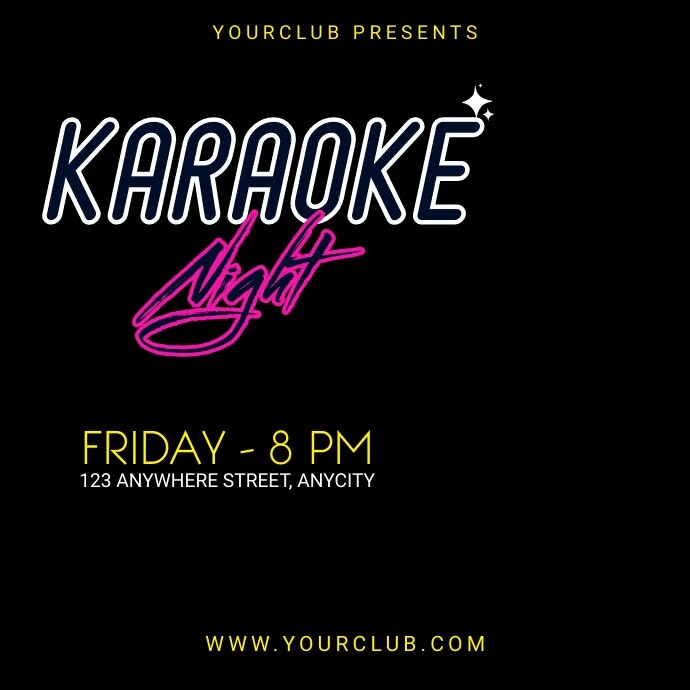 Plantilla de Karaoke Night PosterMyWall