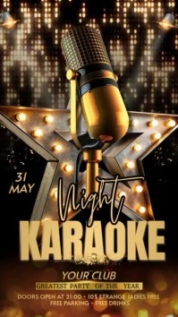Karaoke Night Digitale Vertoning (9:16) template