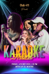 Karaoke Night Tumblr Graphic template