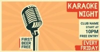 karaoke night Immagine condivisa di Facebook template