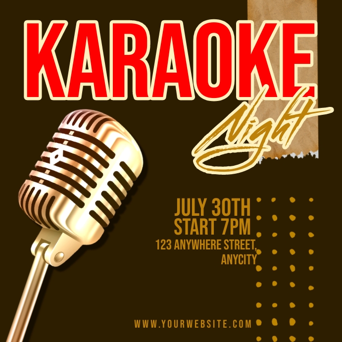 Karaoke Night Template PosterMyWall