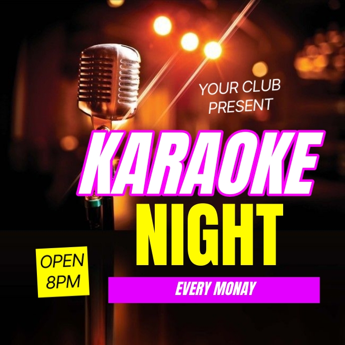 karaoke night Template PosterMyWall