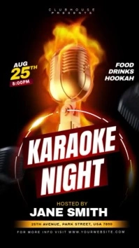karaoke night Instagram Story template