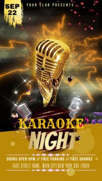 karaoke night Affichage numérique (9:16) template