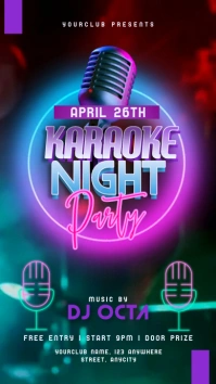 Karaoke Night Instagram Story template
