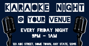 Lila Karaoke Night Facebook Event Cover Template