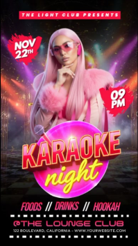 Karaoke Night Event Ads Instagram Reel template