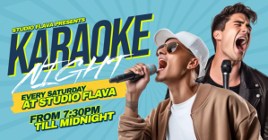 蓝色 Karaoke Night Portada de evento de Facebook Template