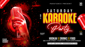 Karaoke Night Flyer Digital Display (16:9) template