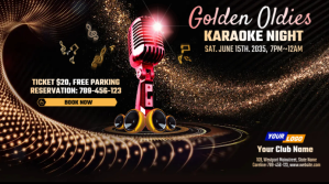 Karaoke Night Flyer Design Presentation (16:9) template