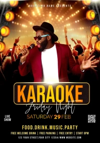 karaoke night flyer A2 template