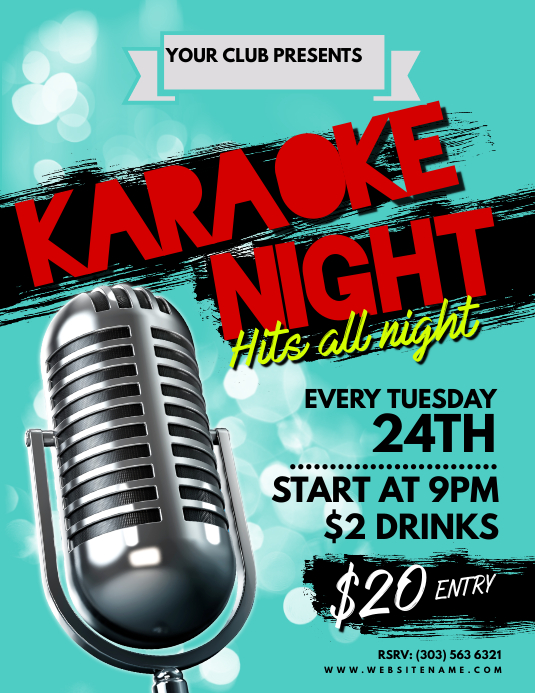 Karaoke Night Flyer Template PosterMyWall
