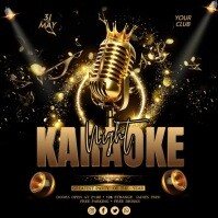 Karaoke Night Instagram Post template