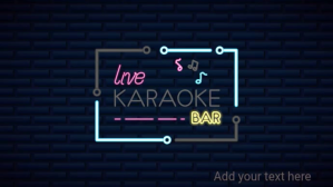Black Karaoke night karaoke bar video template Digitalt display