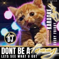 Karaoke night Party ad Template Instagram na Post