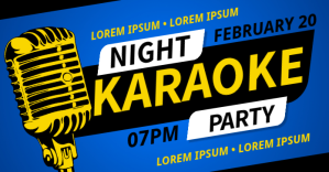 KARAOKE NIGHT PARTY BANNER Ibinahaging Larawan sa Facebook template