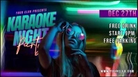 Karaoke Night Party Сообщение Twitter template
