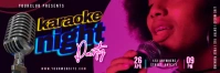 Karaoke Night Party Twitter Banner template