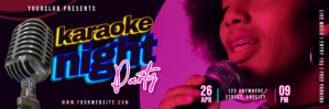 Karaoke Night Party Nagłówek na Twittera template