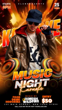 Karaoke Night party История на Instagram template