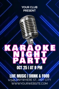 KARAOKE NIGHT PARTY Plakat template