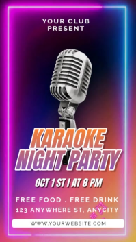 Lilla Karaoke Night Party Instagram Story Template