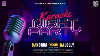 Karaoke Night Party Twitter Post template