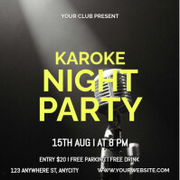 KARAOKE NIGHT PARTY Instagram Post template