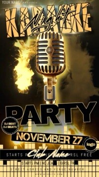 Karaoke Night Party Event Design Template Instagram Story