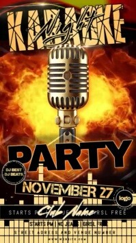 Karaoke Night Party Event Design Template Instagram-Story