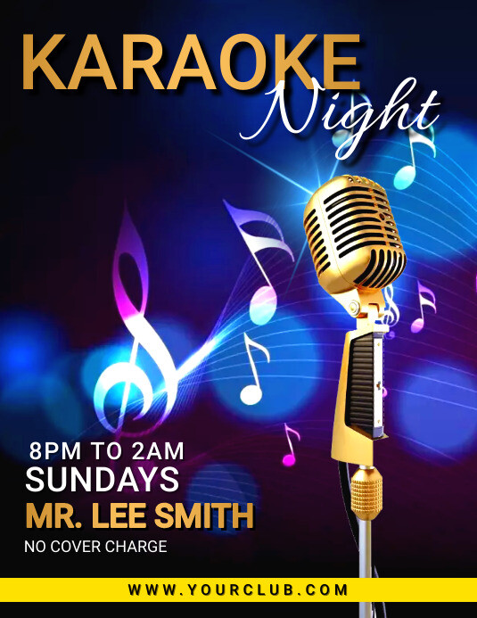 karaoke night party flyer Template PosterMyWall