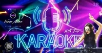 Karaoke Night Party Template Imagen Compartida en Facebook