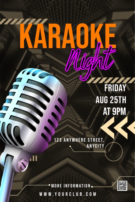 Karaoke Night Poster Template | PosterMyWall
