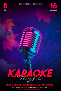 Karaoke Night Poster Template