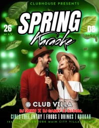 karaoke night posters Volante (Carta US) template