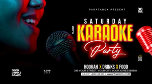Karaoke Night Video Ad Сообщение Twitter template