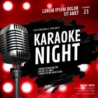 Karaoke Night Video Ad Design Template Instagram-bericht